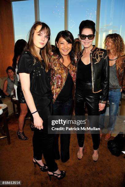 Bralyn Eastwood, Barbara Bui and Laura Gomez Eastwood attend CHARLOTTE SARKOZY hosts celebration of BARBARA BUI's visit to New York at the Boom Boom...