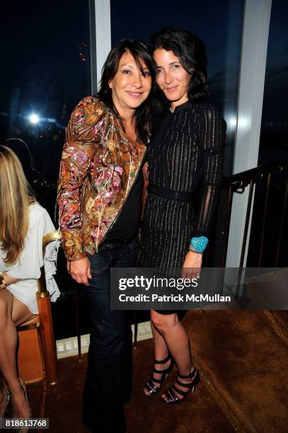 Barbara Bui and Amanda Ross attend CHARLOTTE SARKOZY hosts celebration of BARBARA BUI's visit to New York at the Boom Boom Room at the Standard Hotel...