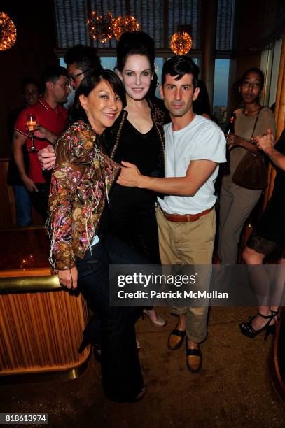 Barbara Bui, Laura Gomez Eastwood and Andre attend CHARLOTTE SARKOZY hosts celebration of BARBARA BUI's visit to New York at the Boom Boom Room at...