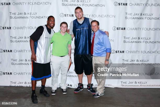 Toney Douglas, Michael Beck, David Lee and Bruce Beck attend 8th Annual iStar Charity Shootout at Madison Square Garden on June 21, 2010 in New York...