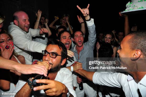 Matt Assante, Noah Tepperberg, Danny A, Gregg Bello, Dustin Terry and Joe Clark attend AVENUE One Year Anniversary at AVENUE NYC on June 23, 2010.