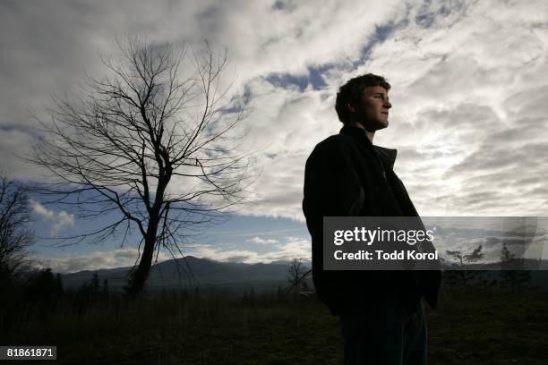 Auto Racing: Casual portrait of NASCAR driver Kasey Kahne at home, Enumclaw, WA
