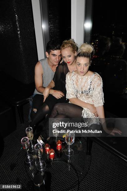 Alex Catarinella, Caitlin Moe and Mia Moretti attend Le Bain Opening at The Standard, New York on June 23, 2010.