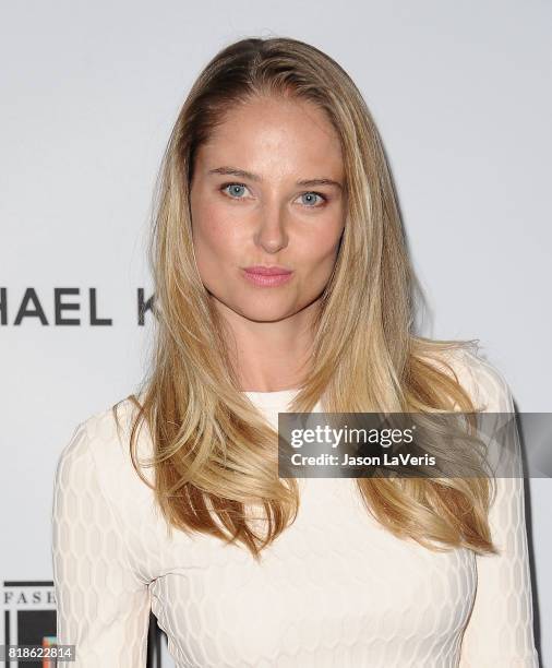 Model Genevieve Morton attends the Sports Illustrated Fashionable 50 event at Avenue on July 18, 2017 in Los Angeles, California.