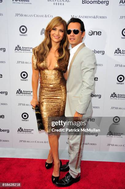 Jennifer Lopez and Marc Anthony attend 2010 Apollo Theater Benefit Concert & Awards Ceremony Red- Carpet Arrivals at The Apollo Theater NYC on June...