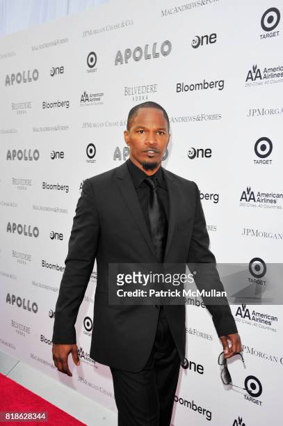 Jamie Foxx attends 2010 Apollo Theater Benefit Concert & Awards Ceremony Red- Carpet Arrivals at The Apollo Theater NYC on June 14, 2010.
