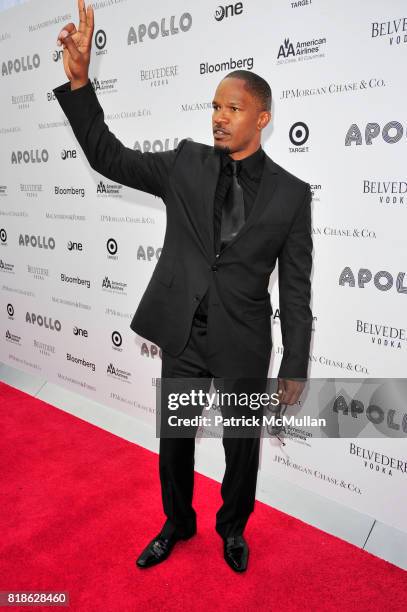 Jamie Foxx attends 2010 Apollo Theater Benefit Concert & Awards Ceremony Red- Carpet Arrivals at The Apollo Theater NYC on June 14, 2010.