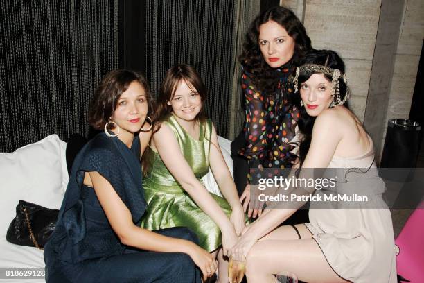 Maggie Gyllenhaal, Leith Clark, Yelena Yemchuk and Sarah Sophie Flicker attend NEW YORK CITY BALLET'S Dance with the Dancers Benefit at David H. Koch...