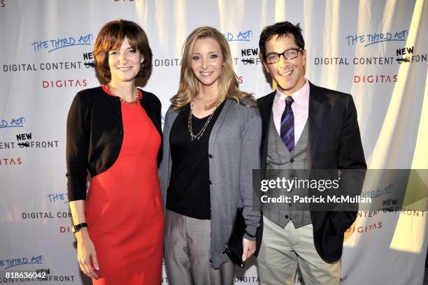 Laura Lang, Lisa Kudrow and Dan Bucatinsky attend DIGITAS & The Third Act Present: Kick-off COCKTAIL PARTY for the DIGITAL CONTENT NEWFRONT...