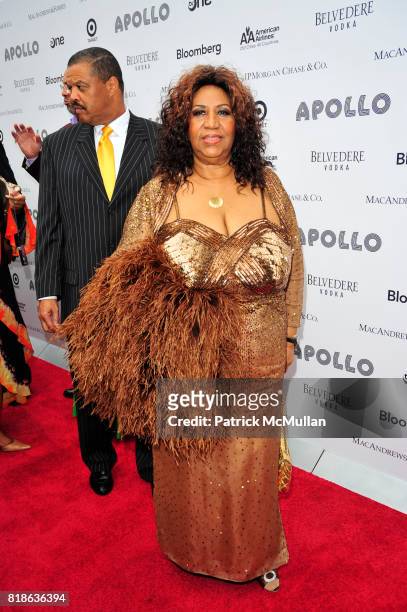 Aretha Franklin attends 2010 Apollo Theater Benefit Concert & Awards Ceremony Red- Carpet Arrivals at The Apollo Theater NYC on June 14, 2010.