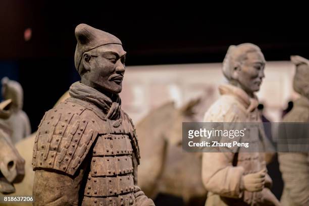Terra Cotta Warriors exhibited in Shaanxi history museum. They are exactly the replicas of the imperial guard of Qin shi Huang. The Terra Cotta...