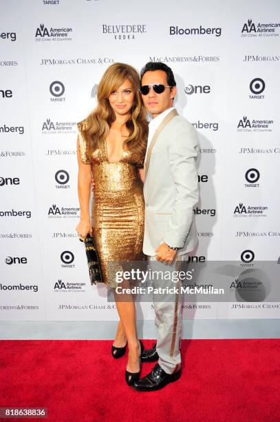 Jennifer Lopez and Marc Anthony attend 2010 Apollo Theater Benefit Concert & Awards Ceremony Red- Carpet Arrivals at The Apollo Theater NYC on June...
