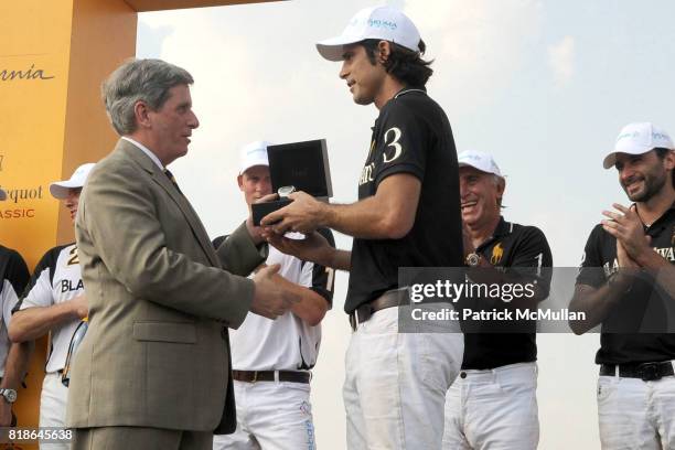 Larry Boland and Nacho Figueras attend 2010 VEUVE CLICQUOT Polo Classic at Governors Island on June 27, 2010 in New York City.