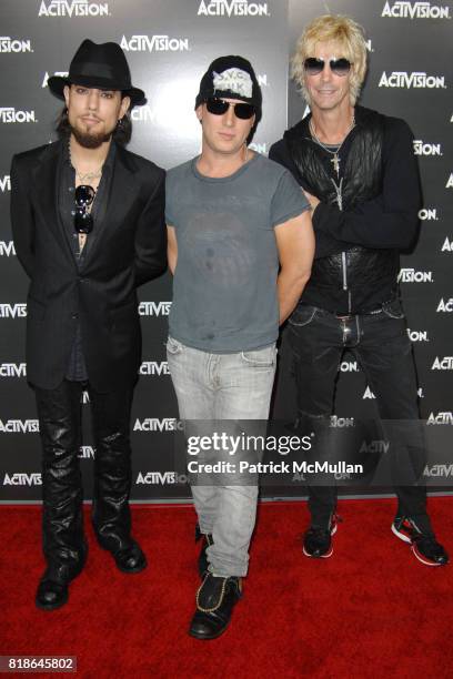 Dave Navarro, Stephen Perkins and Duff McKagan attend ACTIVISION E3 2010 PREVIEW EVENT AT STAPLES CENTER at Staples Center on June 14, 2010 in Los...