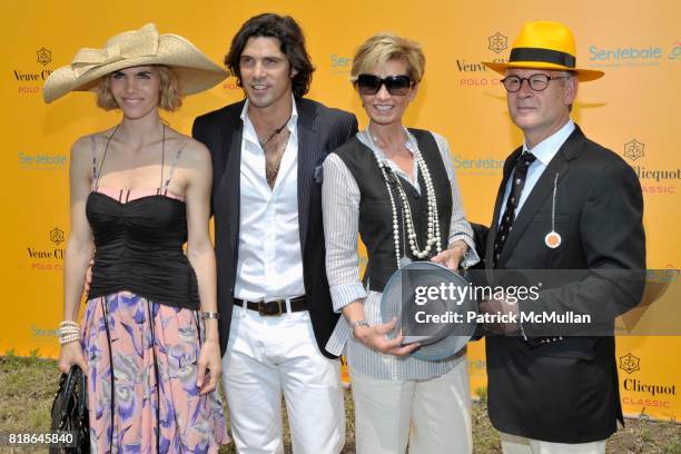 Delfina Blaquier, Nacho FFigueras, Sabina Belli and Stephane Baschiera attend 2010 VEUVE CLICQUOT Polo Classic at Governors Island on June 27, 2010...