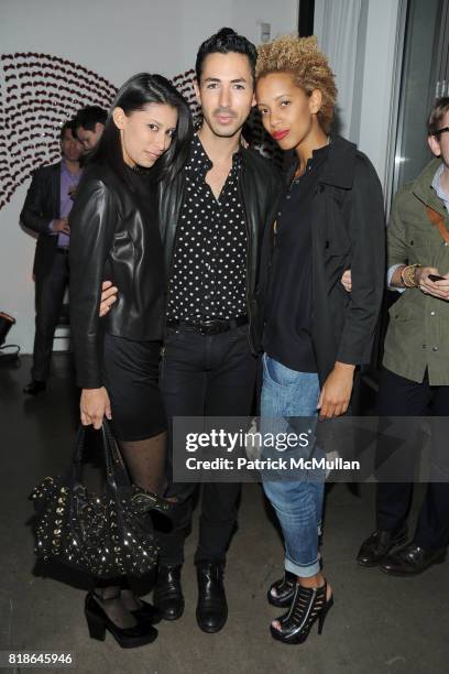 Michelle Ochs, Christian Cota and Carly Cushnie attend MELISSA Plastic Dreams Rooftop Party at MILK Penthouse on June 8, 2010 in New York City.