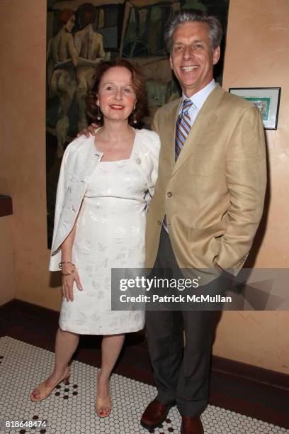 Kate Burton and Michael Ritchie attend Opening Night Party For THE GRAND MANNER, A New Play By A.R. Gurney at O'Neal's Restaurant on June 27, 2010 in...