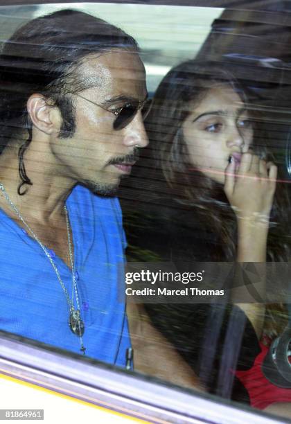 Lourdes Leon and Carlos Leon sighting leaving her New York City residence on July 8, 2008 in New York City.