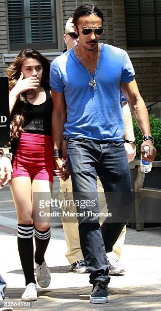Lourdes Leon and Carlos Leon sighting leaving her New York City residence on July 8, 2008 in New York City.