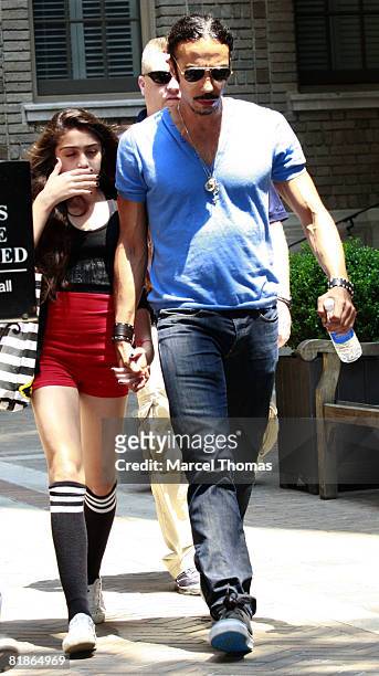 Lourdes Leon and Carlos Leon sighting leaving her New York City residence on July 8, 2008 in New York City.