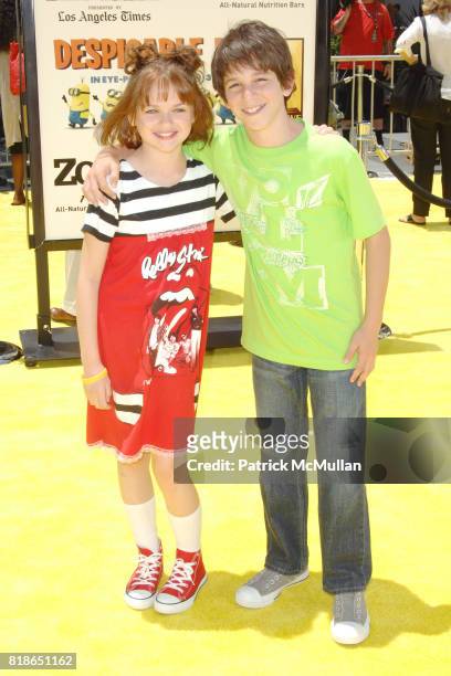 Joey King and Zachary Gordon attend "Despicable Me" World Premiere at the Los Angeles Film Festival at Nokia Theater-LA Live on June 27, 2010 in Los...