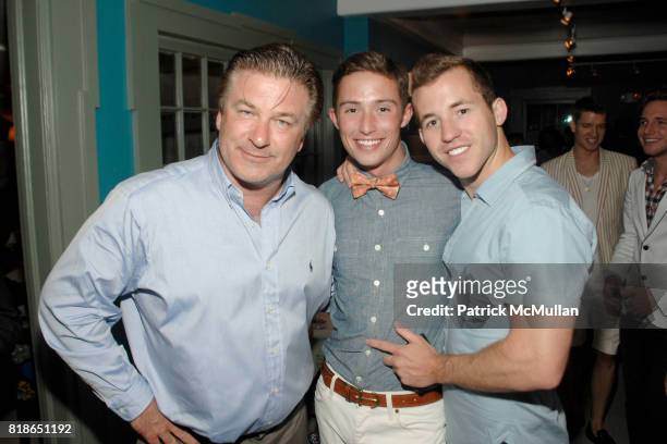 Alec Baldwin, J.P. Qualters and Harrison Hughes attend c/o the Maidstone hosts Equus cast party with Alec Baldwin, Peter Shaffer, Sam Underwood and...
