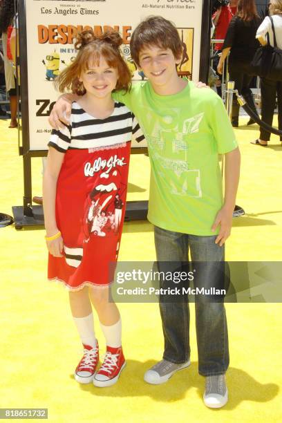 Joey King and Zachary Gordon attend "Despicable Me" World Premiere at the Los Angeles Film Festival at Nokia Theater-LA Live on June 27, 2010 in Los...