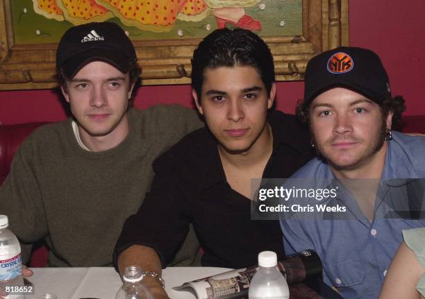 "That 70's Show" cast members Topher Grace, Wilmer Valderrama and Danny Masterson mingle at the "Spirit of Hollywood" party hosted by GQ magazine and...