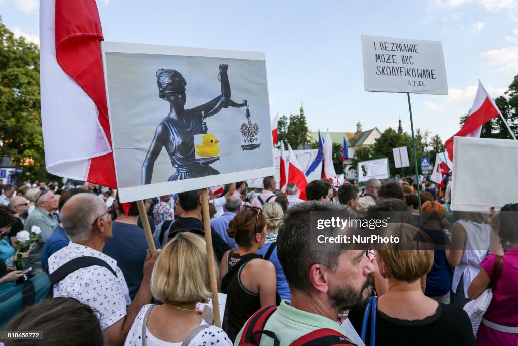 Protest against changes in Justice System Polish