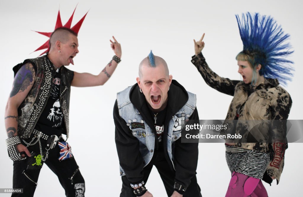 Three Punk Rockers Screaming Photo - Getty Images