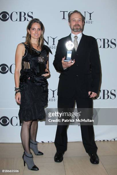 Christine Jones and Kevin Adams attend 64th ANNUAL TONY AWARDS Red Carpet Arrivals at Radio City Music Hall on June 13, 2010 in New York City.