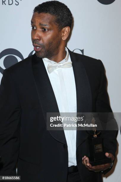 Denzel Washington attends 64th ANNUAL TONY AWARDS Red Carpet Arrivals at Radio City Music Hall on June 13, 2010 in New York City.