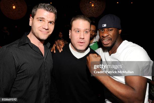 Tom Murro, Noel Ashman and Eric Kelly attend NOEL ASHMAN'S Birthday Party at Lucky Strike on June 30th, 2010 in New York City.