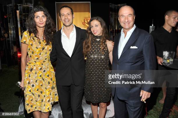 Giovanna Battaglia, Massimiliano Giornetti, Chiara Clemente and Michele Norsa attend SALVATORE FERRAGAMO ATTIMO Launch Event at The Standard Hotel on...