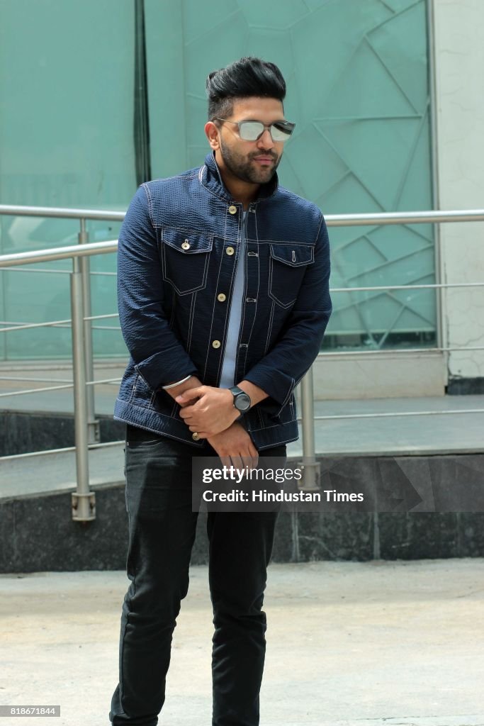 Singer Guru Punjabi singer Guru Randhawa poses during an exclusive interview with ...