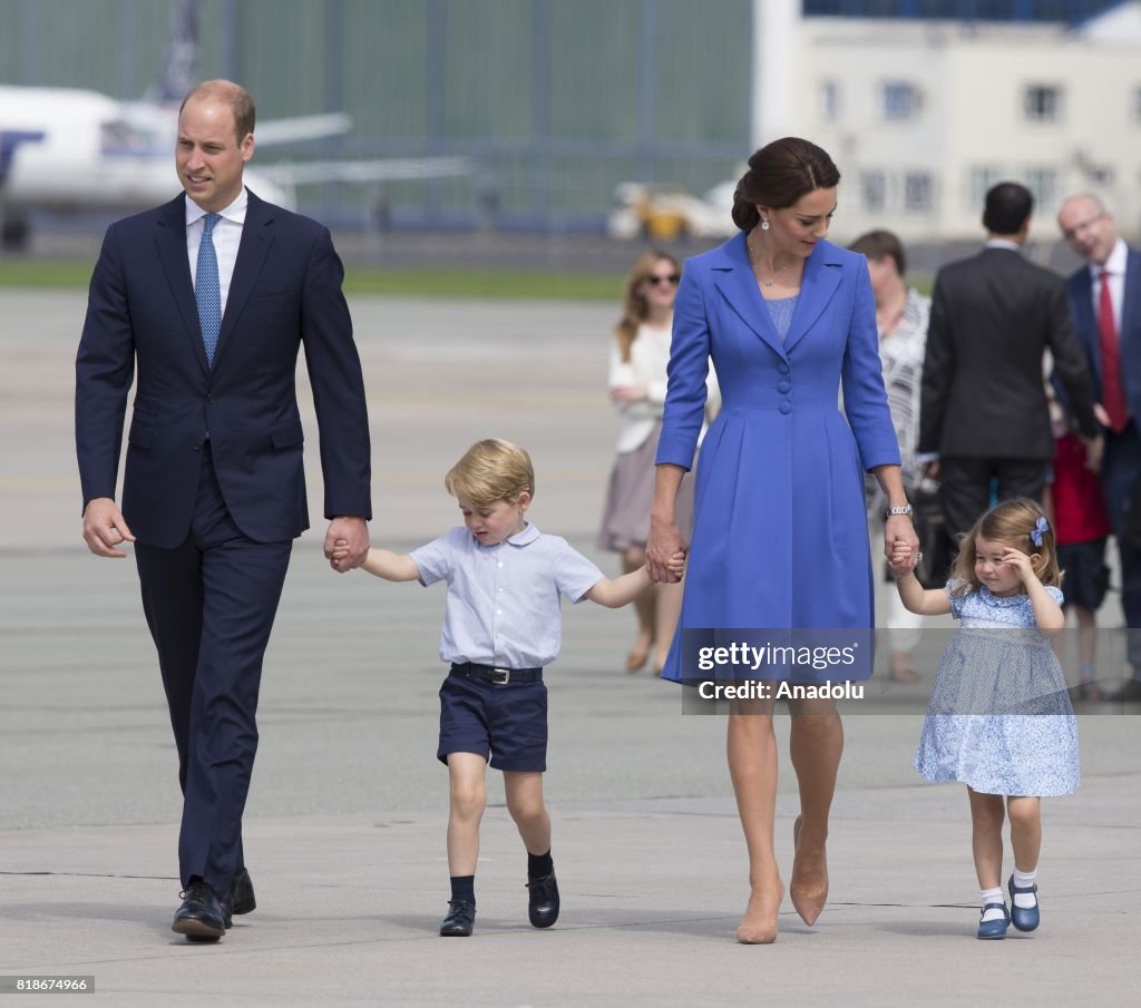 The Duke and Duchess of Cambridge departure from Poland