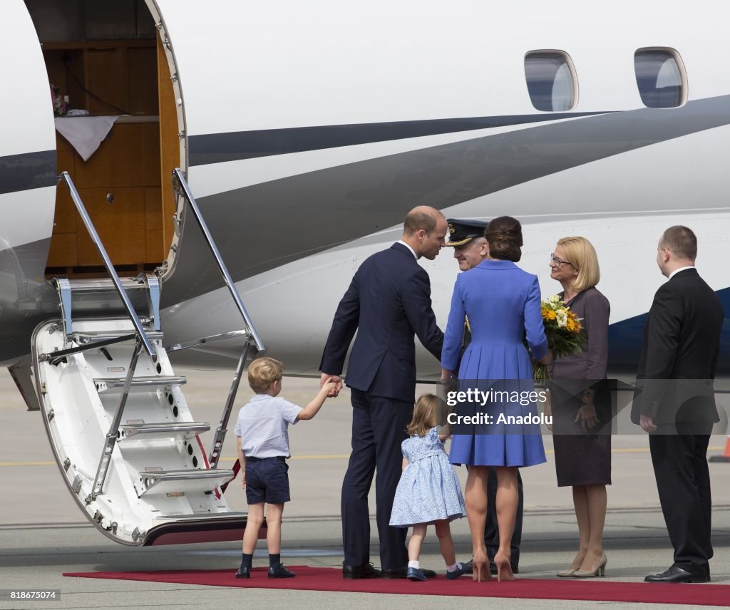 The Duke and Duchess of Cambridge departure from Poland