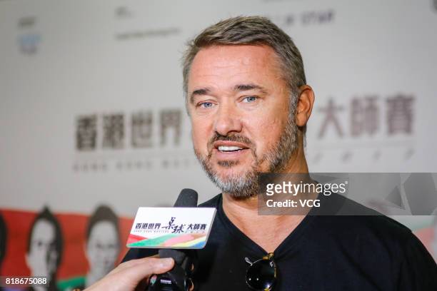 Stephen Hendry attends a press conference of 2017 Hong Kong Masters at Queen Elizabeth Stadium on July 19, 2017 in Hong Kong, China.