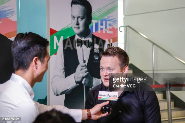 Shaun Murphy attends a press conference of 2017 Hong Kong Masters at Queen Elizabeth Stadium on July 19, 2017 in Hong Kong, China.