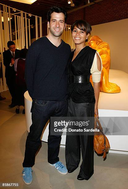 Actor Troy Garrity and wife Simone Bent attend The Vision and Art of Shinjo Ito Opening Reception and Dinner on May 7, 2008 in Beverly Hills,...