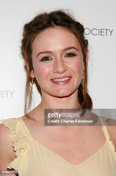 Actress Emily Mortimer attends a screening of "Transsiberian" hosted by The Cinema Society and Conde Nast Traveler at the Tribeca Grand Screening...