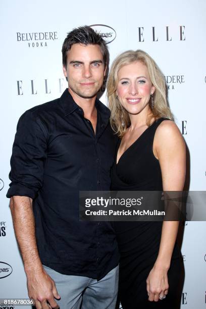 Colin Egglesfield and Emily Giffin attend ELLE Celebrates Women in Music at Highline Ballroom on June 9, 2010 in New York City.