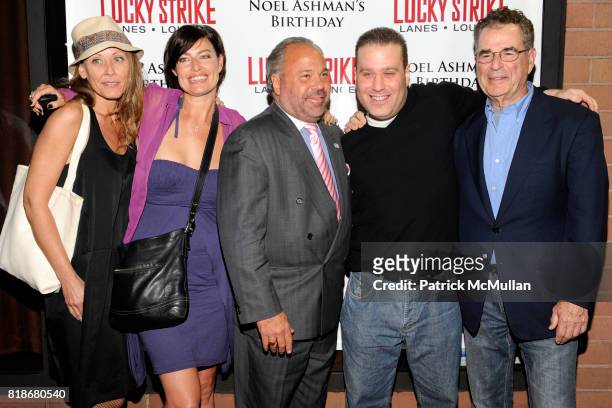 Kate Oberg, Caron Bernstein, Bo Dietl, Noel Ashman and Arthur Ashman attend NOEL ASHMAN'S Birthday Party at Lucky Strike on June 30th, 2010 in New...
