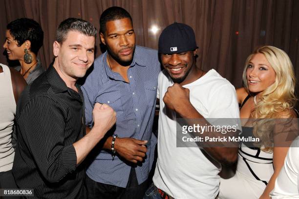 Tom Murro, Michael Strahan and Eric Kelly attend NOEL ASHMAN'S Birthday Party at Lucky Strike on June 30th, 2010 in New York City.