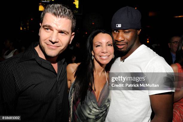 Tom Murro, Danielle Staub and Eric Kelly attend NOEL ASHMAN'S Birthday Party at Lucky Strike on June 30th, 2010 in New York City.