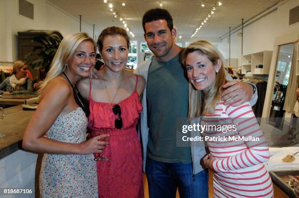 Amy Vanderveer, Amanda Armstrong, Adam Doneger and Ashley Knowlton attend What2WearWhere.com Plus Calypso ST. Barth - Summer shopping soiree at...