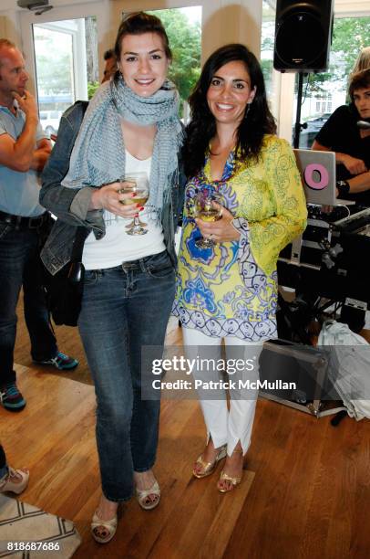 Anna Meisel and Jessica Guadagno attend What2WearWhere.com Plus Calypso ST. Barth - Summer shopping soiree at Calypso St. Barth on June 12, 2010 in...