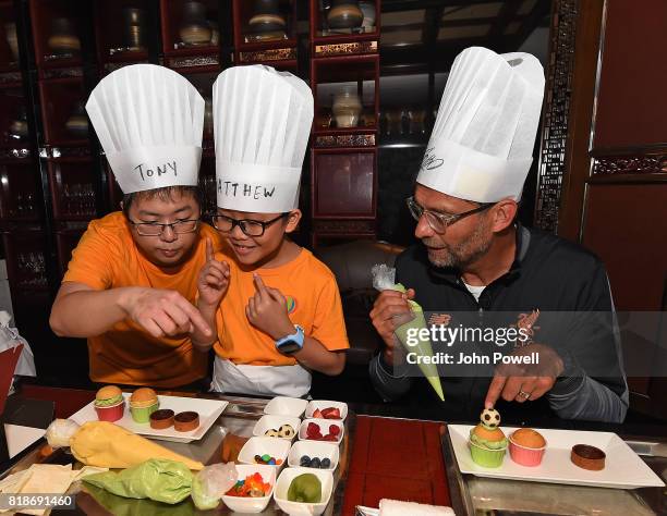 Jurgen Klopp manager of Liverpool takes part in a cookery lesson on July 19, 2017 in Hong Kong, Hong Kong.