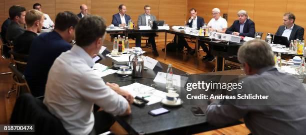 General view during the DFB Referees And Bundesliga Head Coaches Round Table at DFB Headquarters on July 19, 2017 in Frankfurt am Main, Germany.