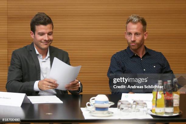 Harm Osmers , Marc Schnatterer at DFB Headquarters on July 19, 2017 in Frankfurt am Main, Germany.